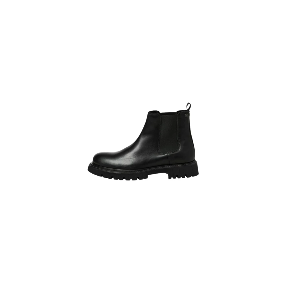 Jack & Jones Black Chelsea Boots, Male, 10 Uk, Leather Chelsea Boot