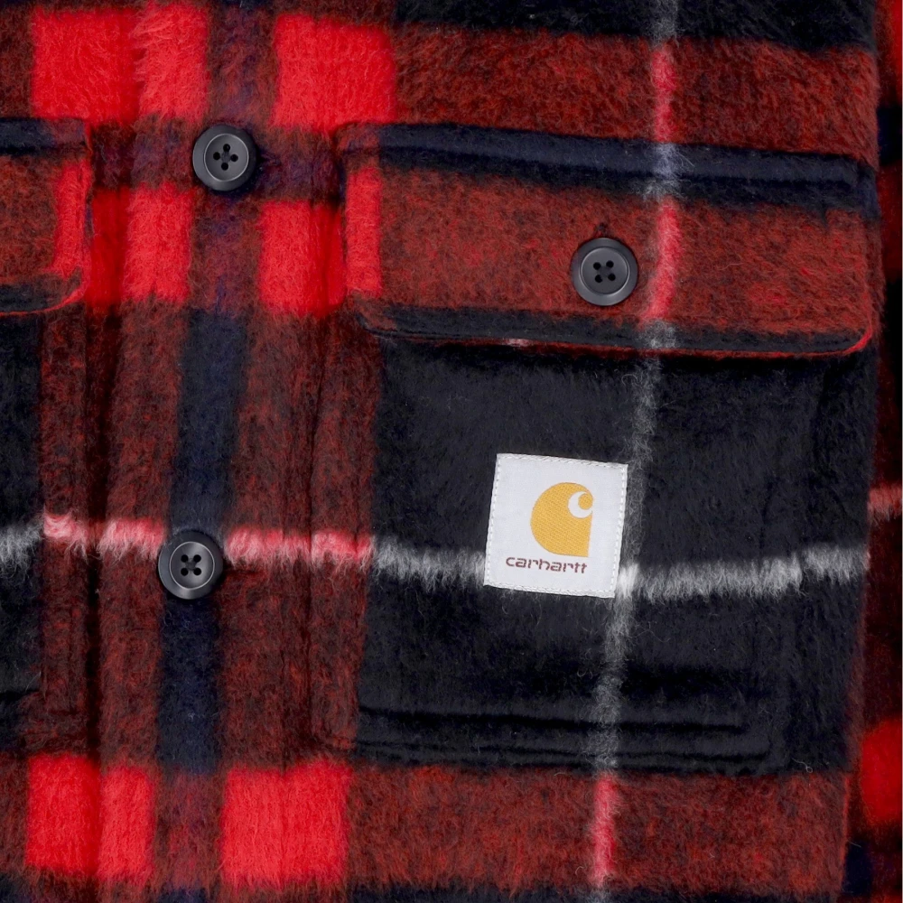 Carhartt WIP Geruite fleece shirt met zakken Multicolor Heren