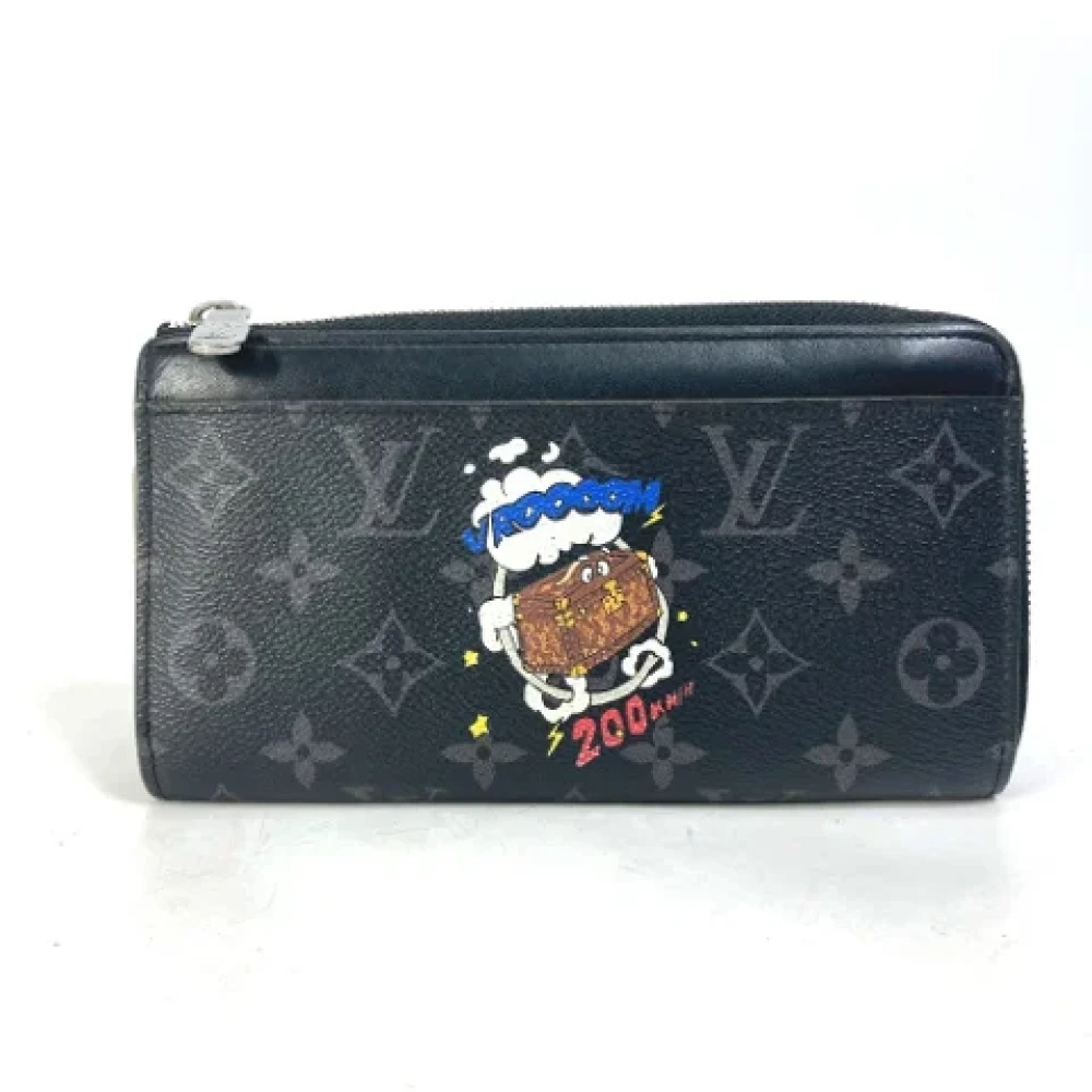Louis Vuitton Vintage Pre-owned Fabric wallets Black Heren