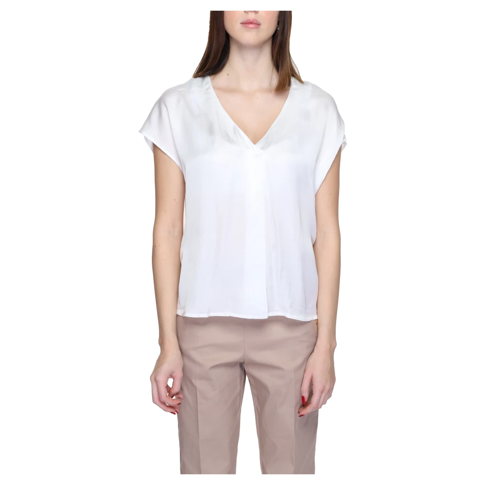 RINASCIMENTO V-Hals Blouse Lente Zomer White Dames