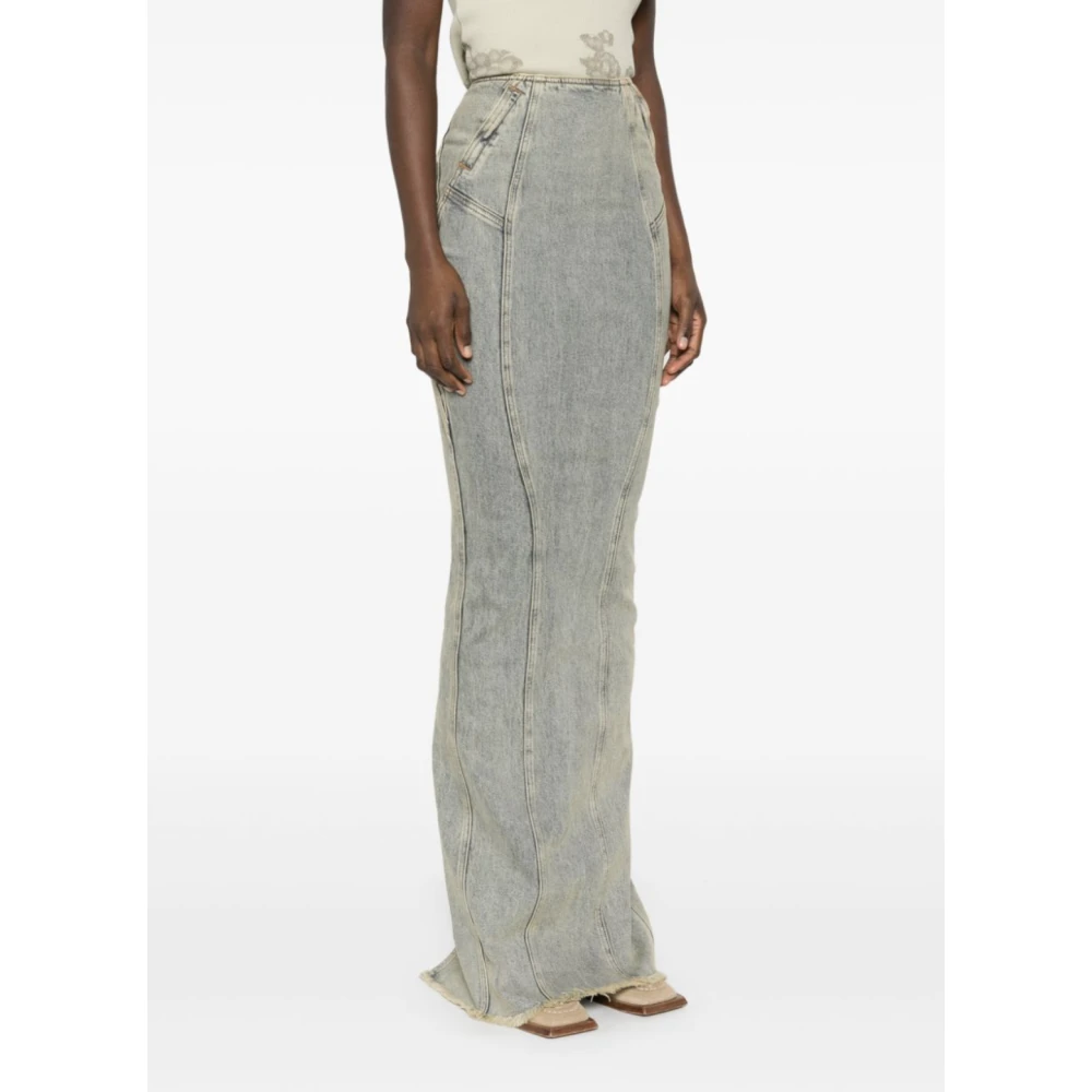 Entire Studios Golven Oppervlak Rok Blue Dames