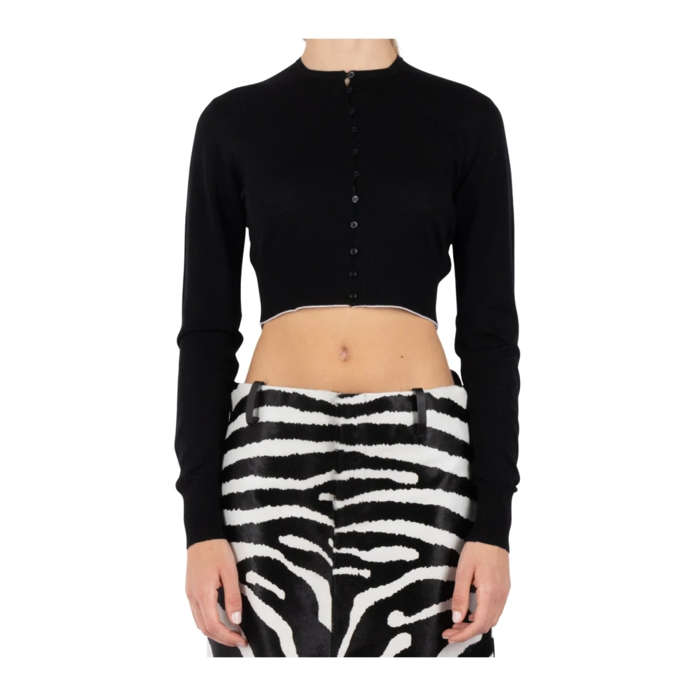 Jacquemus Zwarte Strandstijl Wollen Vest Black Dames