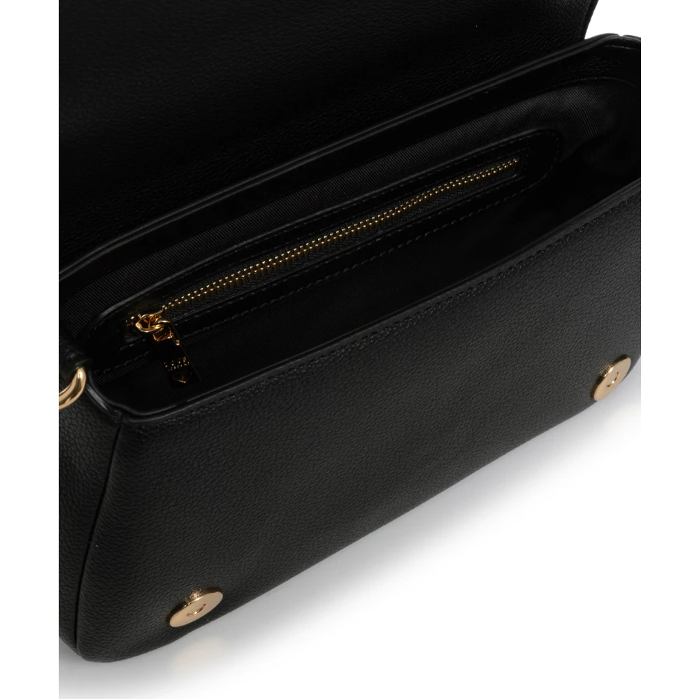 Love Moschino Logo Charm Handtas met Verstelbare Band Black Dames