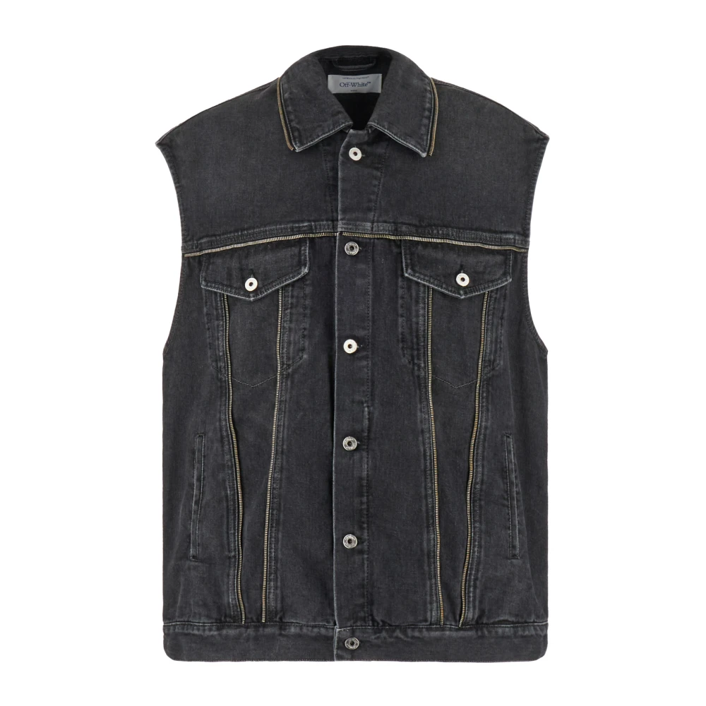Off White Stijlvolle Jassen Vesten Blue Heren