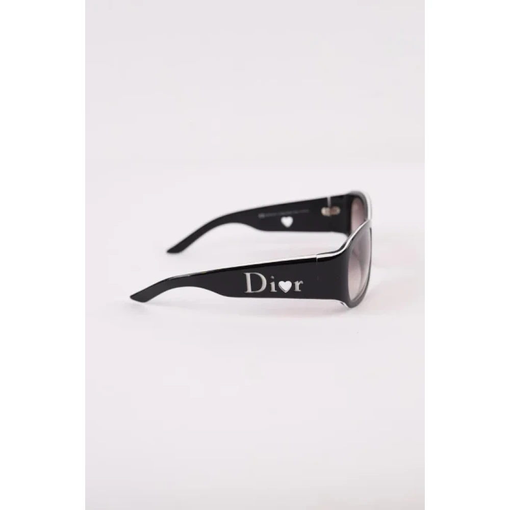 Dior Vintage Pre-owned Fabric sunglasses Black Dames