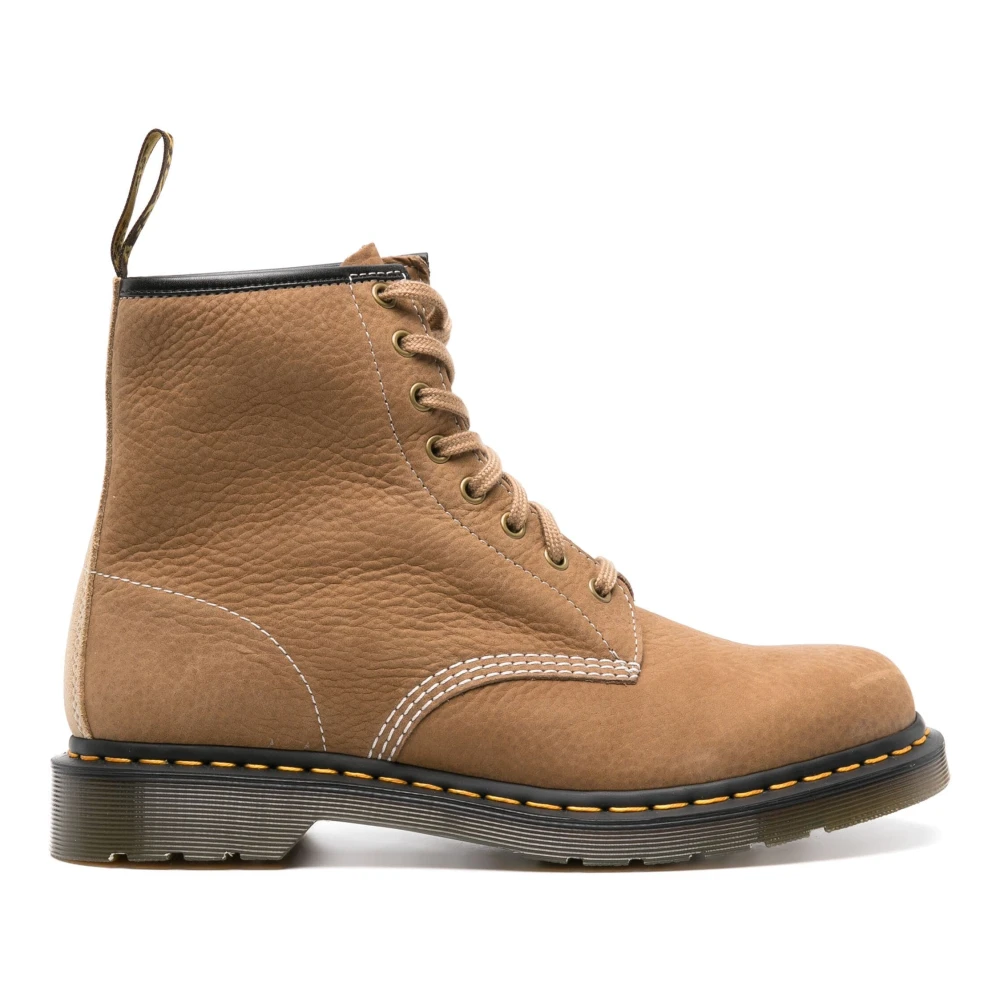 Dr. Martens Beige Lace-Up Boots, Male, 7 Uk, Lace-Up Boots