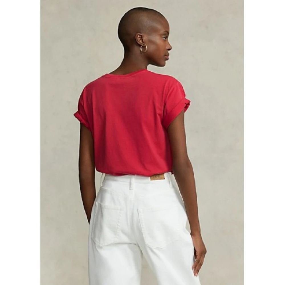 Polo Ralph Lauren Polo Bear Cowboy T-shirt Red Dames