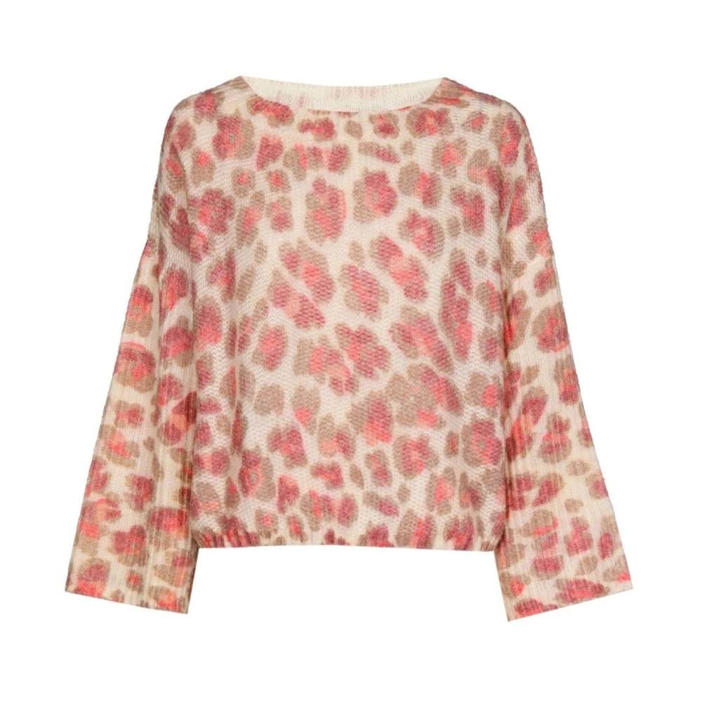 Marie Méro Dierenprint Trendy Sweater Red Dames