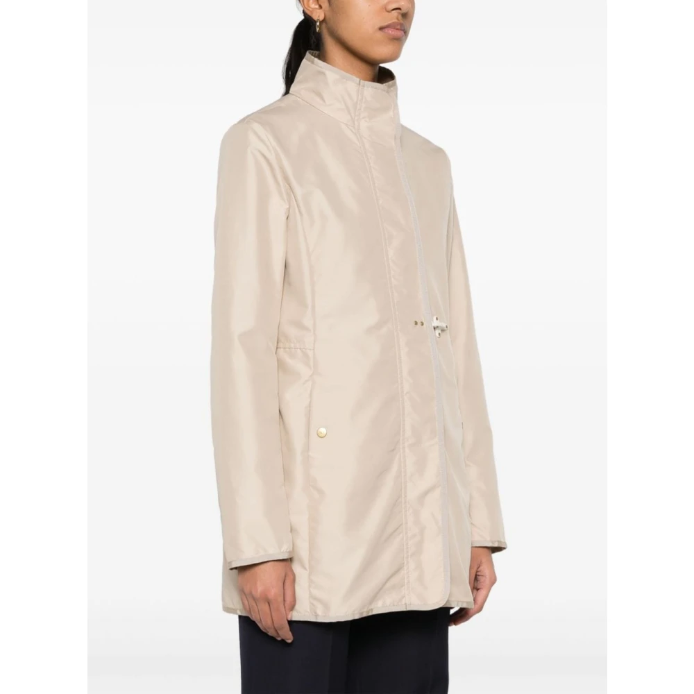 Fay Beige Waterafstotende Jas met Opstaande Kraag Beige Dames