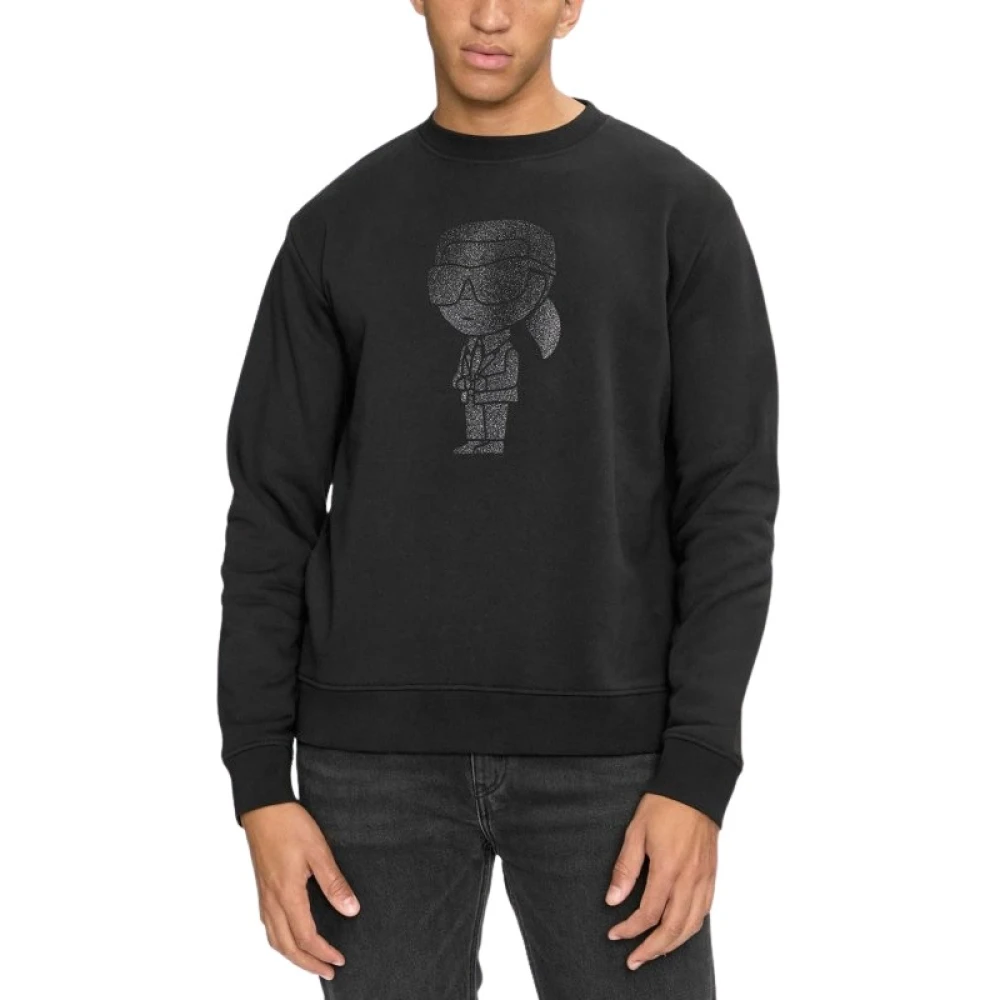 Karl Lagerfeld Black Sweatshirt - Male - Sweatshirts - L - Sweatshirts & Hoodies
