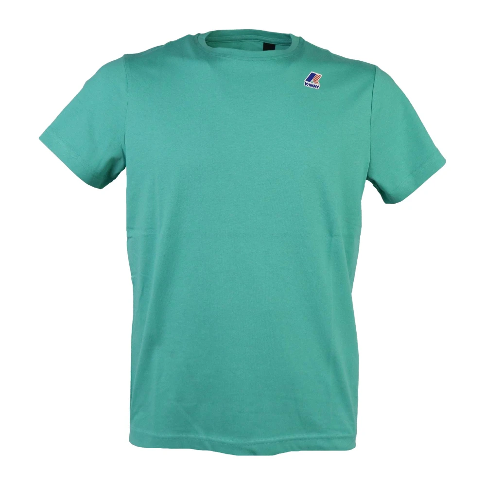 K-way Aqua Groene T-Shirt Green Heren