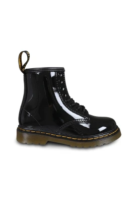 Svarta Lack Lamper Biker Boots