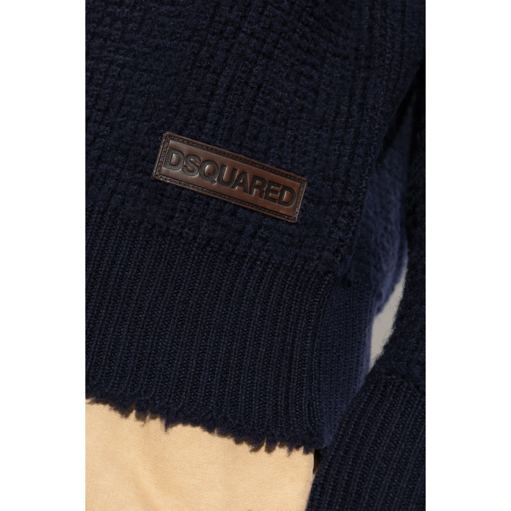 Dsquared2 Geribbelde trui Blue Dames