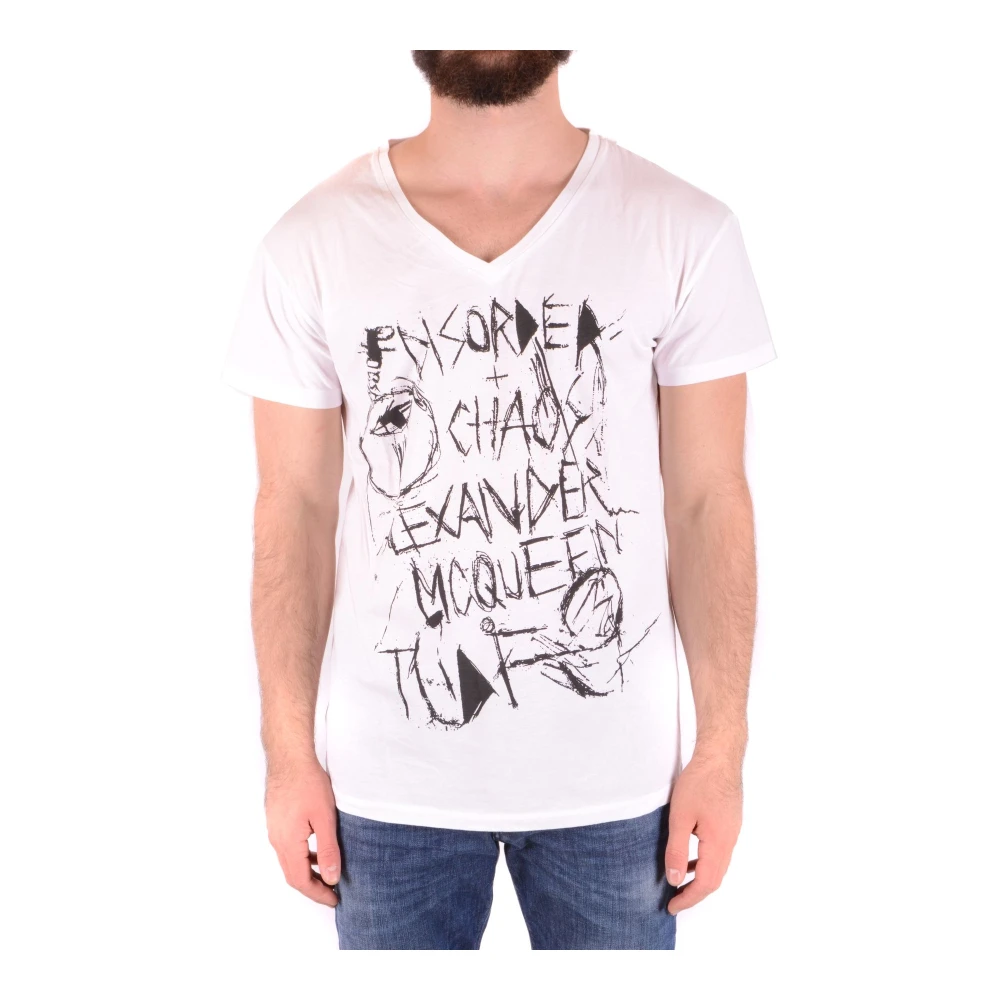 Alexander Mcqueen Men's White T-Shirts, Xs, 9604Up602012 T-Shirt, Ss18, Mcq Logo