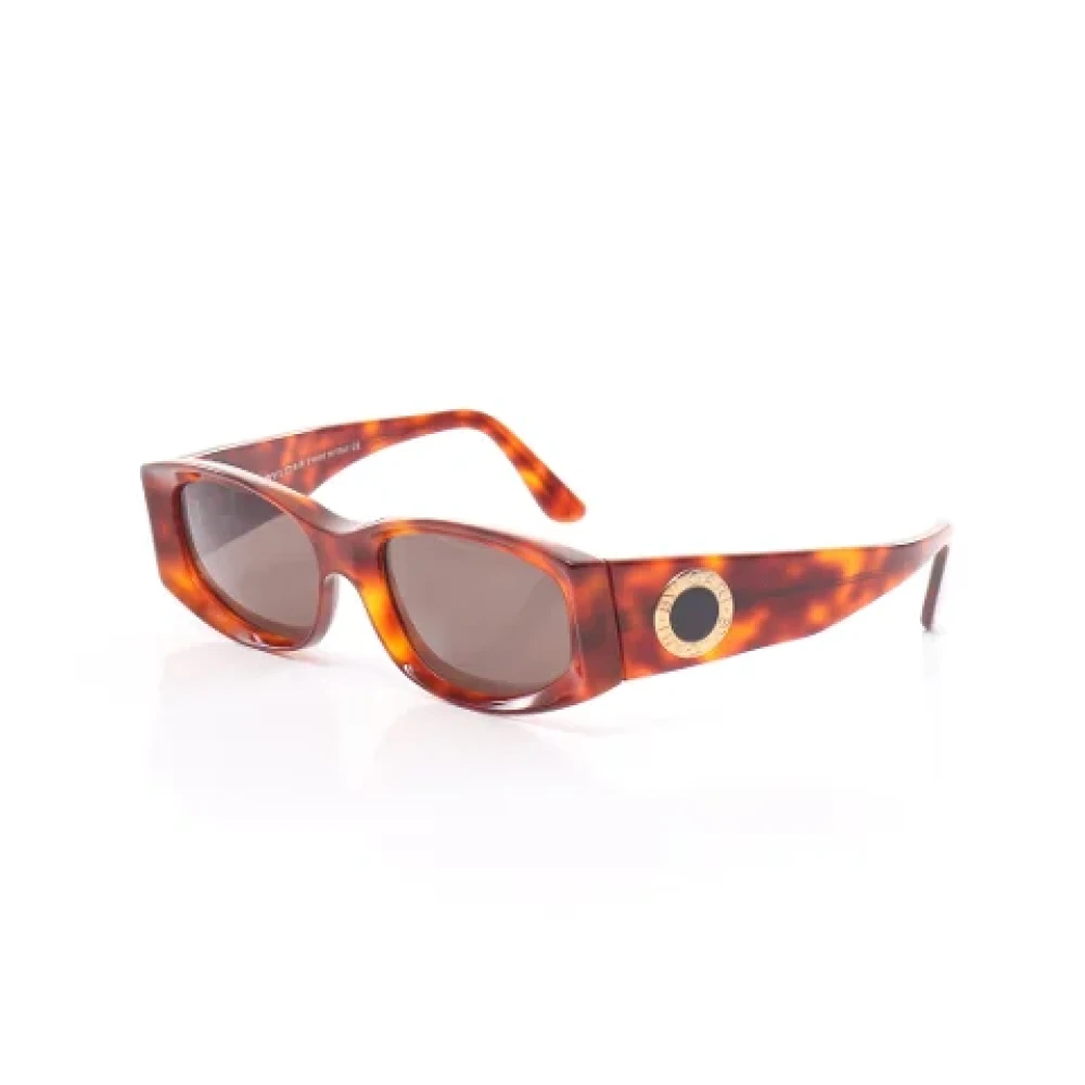 Bvlgari Vintage Pre-owned Plastic sunglasses Brown Heren