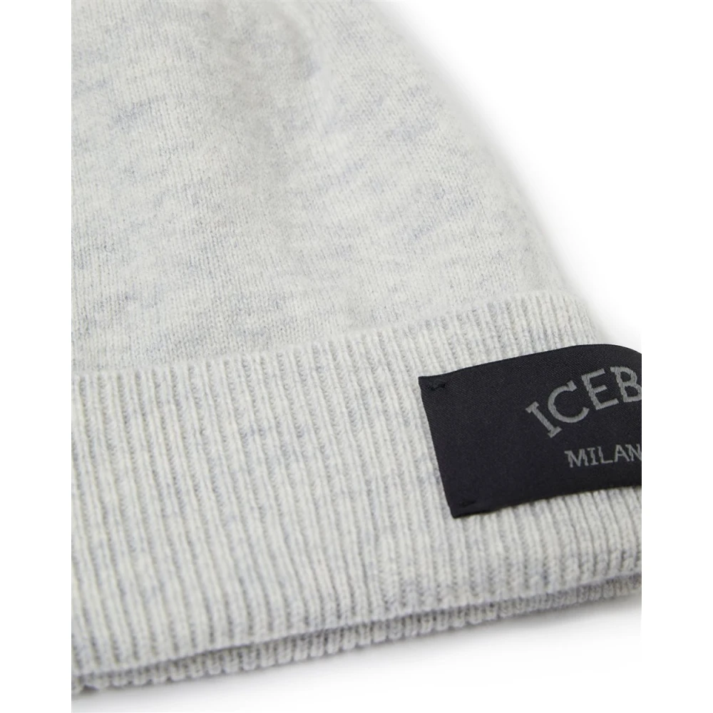 Iceberg Luxe Cashmere Beanie Muts Gray Dames