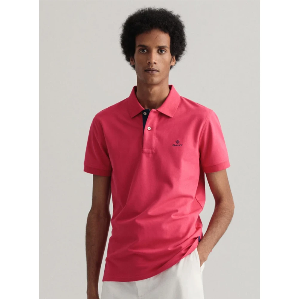 Gant Klassieke Polo Shirt Pink Heren