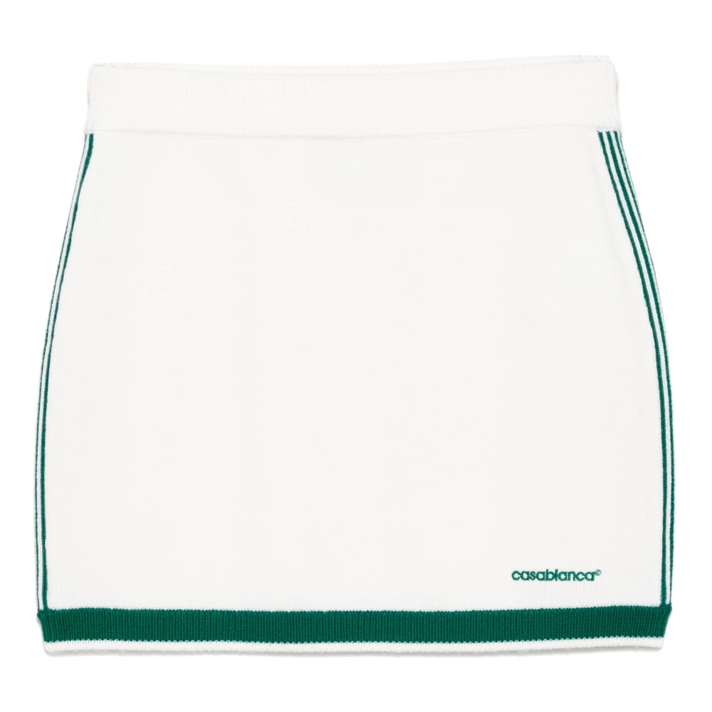 Casablanca Gebreide Tennisrok Wit Gestreept White Dames