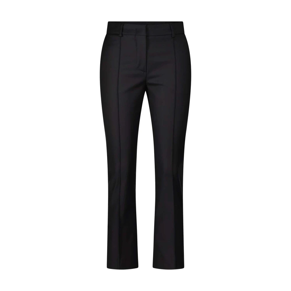 SPORTMAX Elegante katoenmix broek met stijlvolle details Black Dames