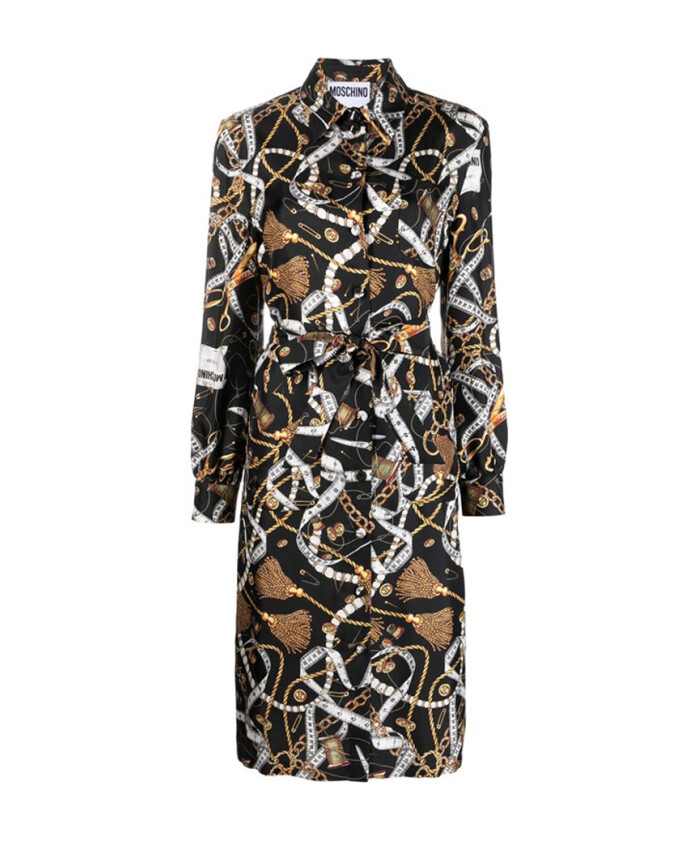 robe-midi-en-soie-a-imprime-graphique
