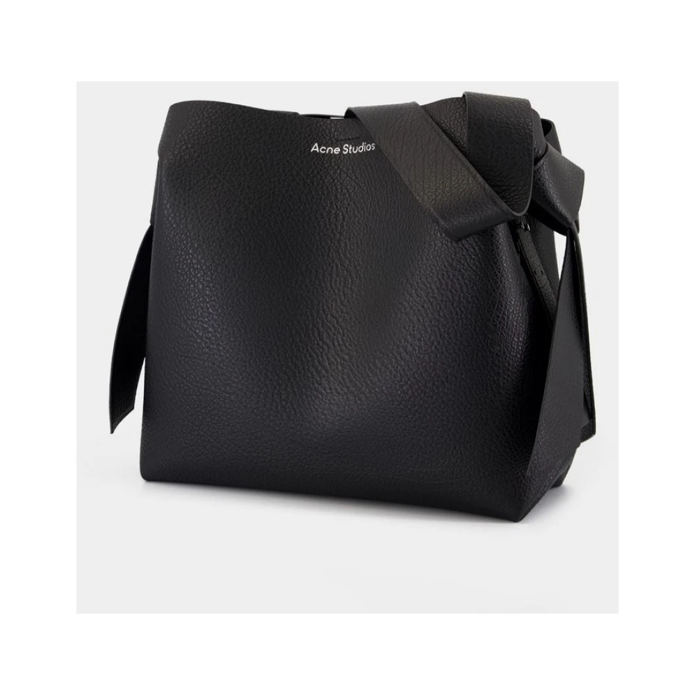 Acne Studios Zwarte leren schoudertas Musubi Black Dames