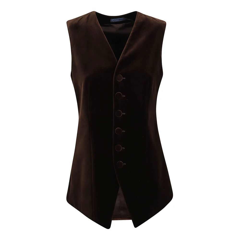 Polo Ralph Lauren Bruine vest voor vrouwen Aw24 Brown Dames