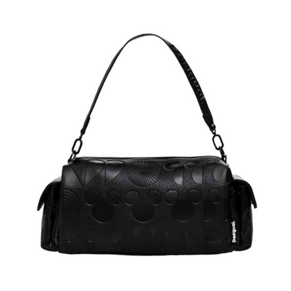 Desigual Zwarte polyethyleen handtas met strak ontwerp Black Dames