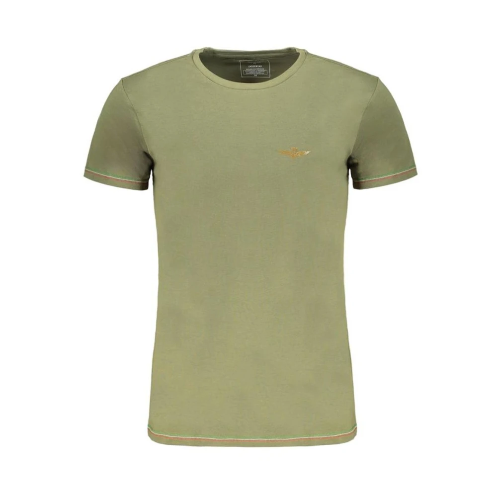 Aeronautica Militare Men's Green Crew Neck Tshirt - T-Shirts - Xl - Tops