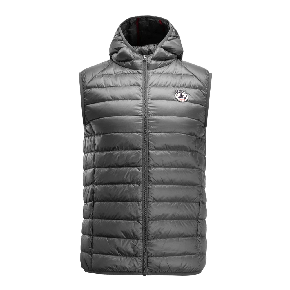 Jott Heren Hooded Puffer Vest Gray Heren