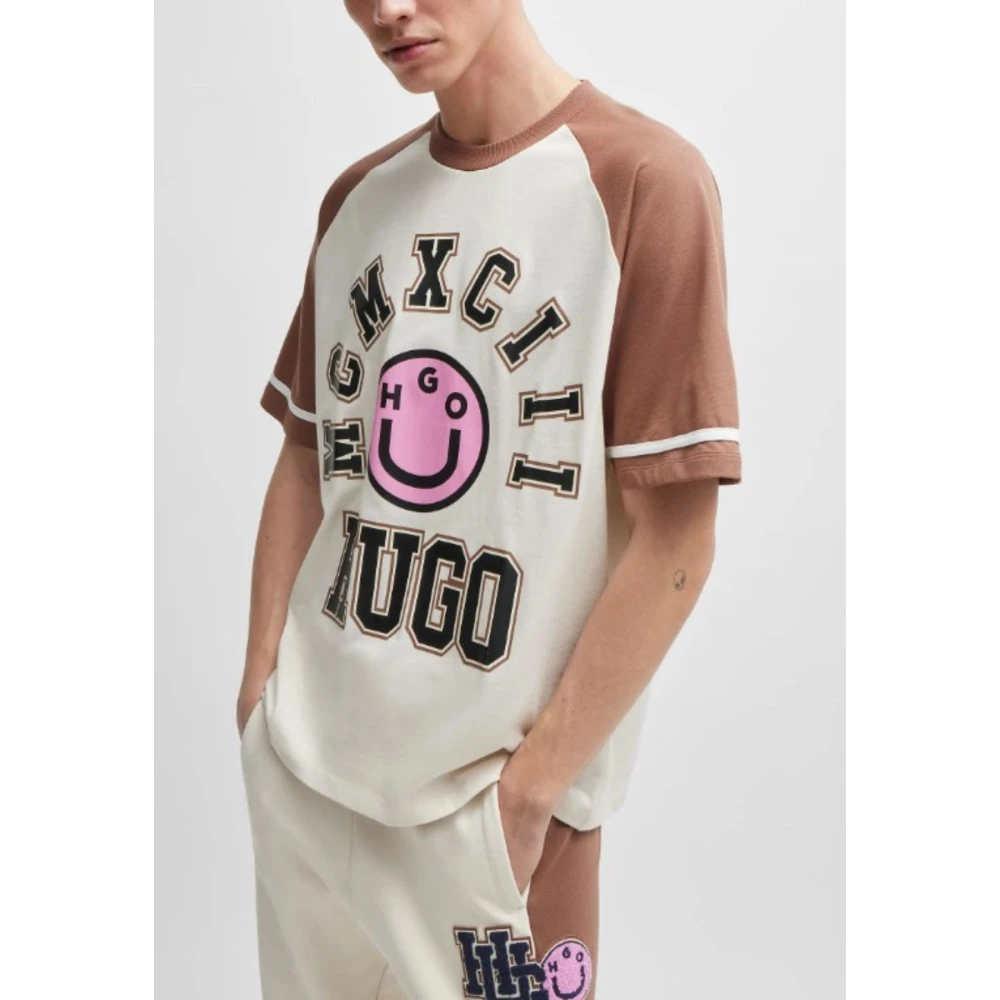 Hugo Boss Heren Casual T-shirt Beige Heren