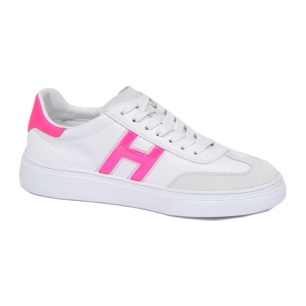 Hogan Witte Fluo Gel Schoen met Palmdruk Dames Schoenen