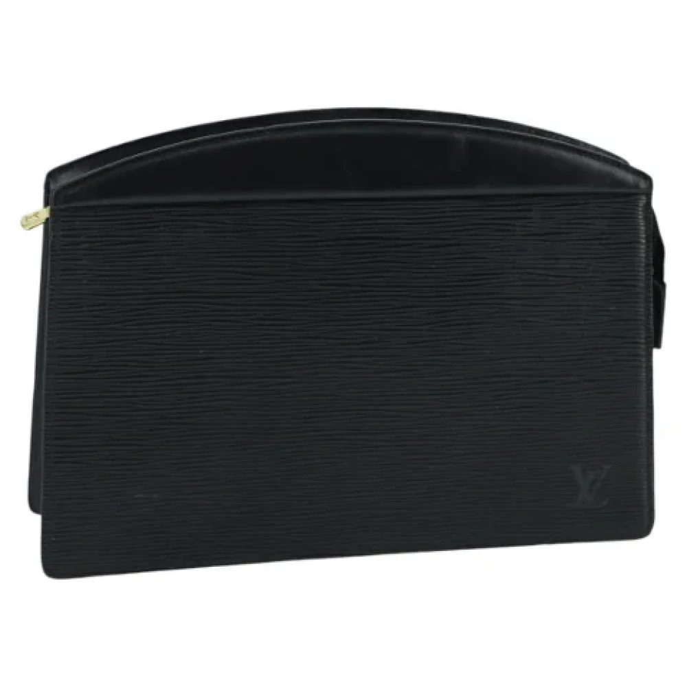 Louis Vuitton Vintage Pre-owned Leather pouches Black Dames