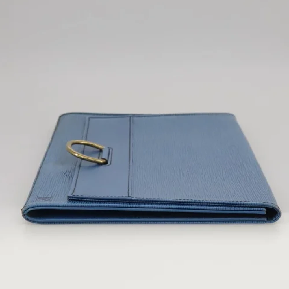 Louis Vuitton Vintage Pre-owned Leather clutches Blue Dames