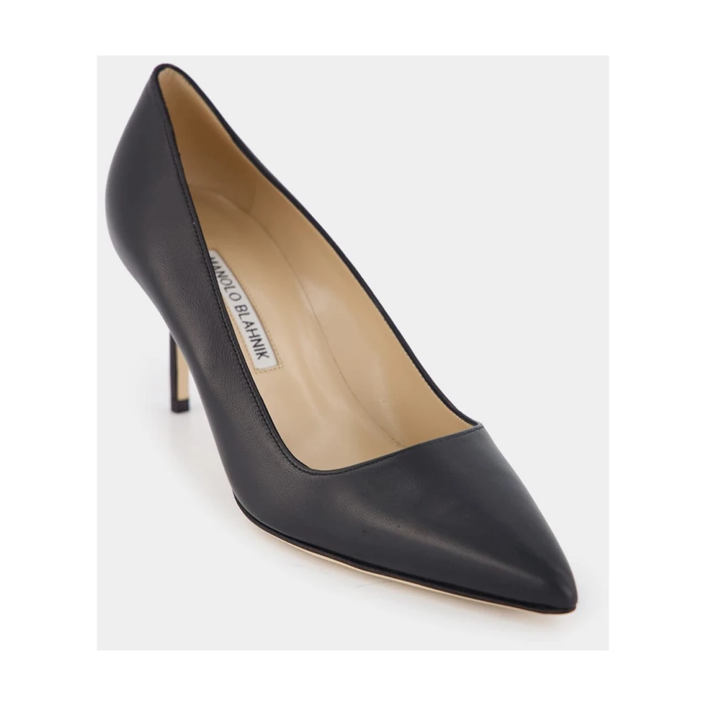 Manolo Blahnik Klassieke zwarte leren pumps