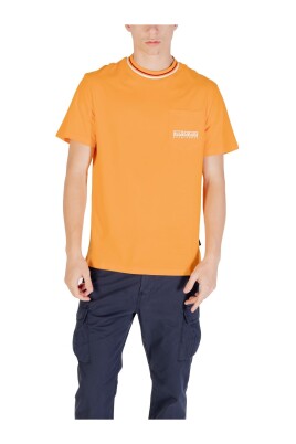 tee-shirt-orange-imprime-avec-poche-pour-homme