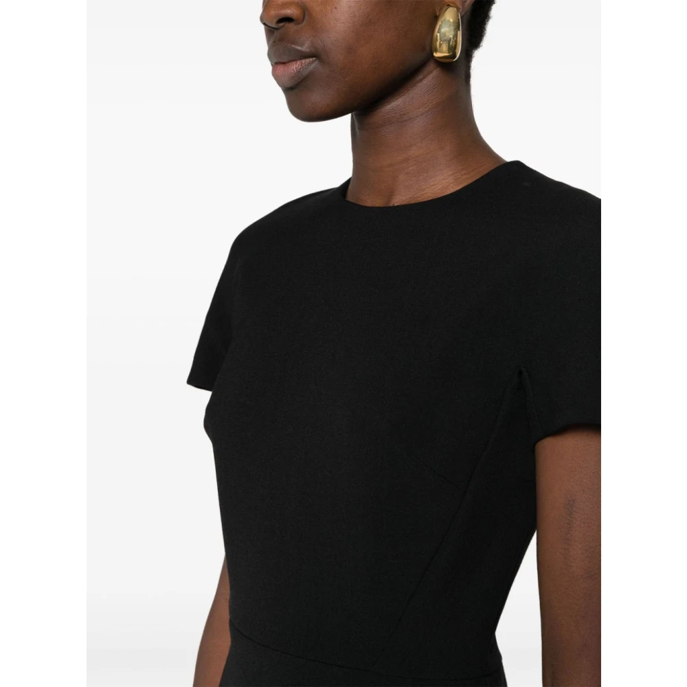 Victoria Beckham Zwart T-shirt Jurk Elegantie Comfort Black Dames
