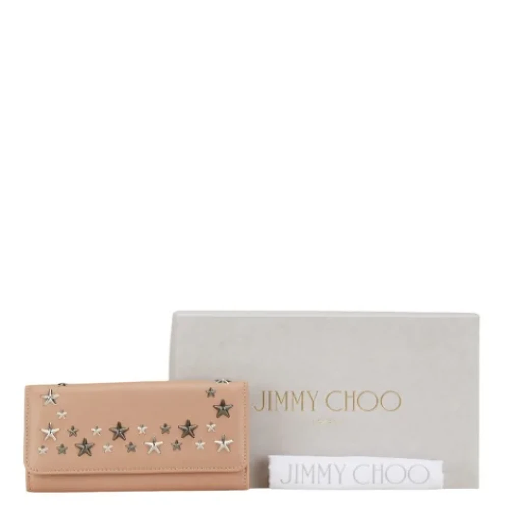 Jimmy Choo Pre-owned Leather wallets Beige Dames