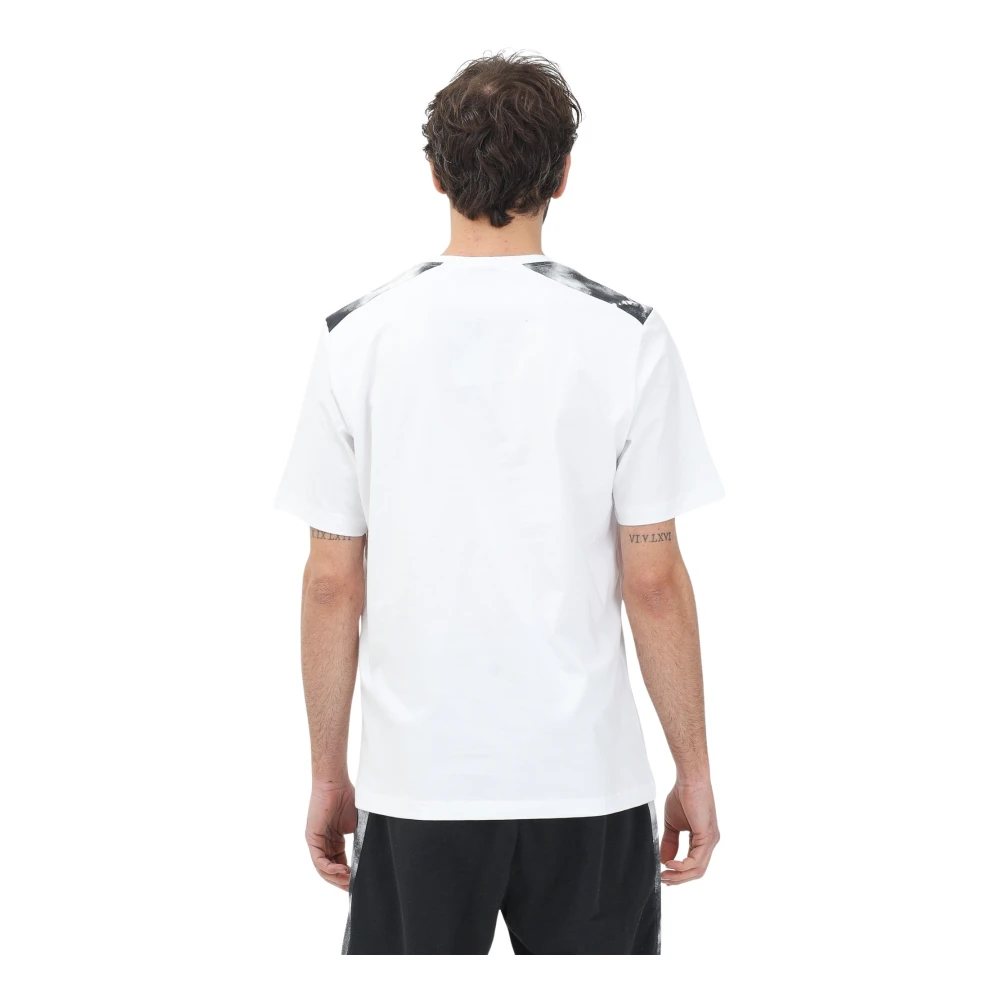 Australian Wit T-shirt met Kleurrijke Schouderinzetten White Heren