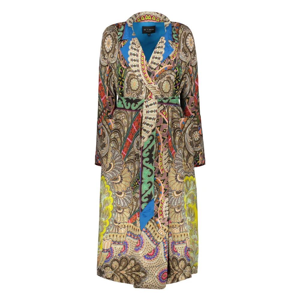 ETRO Jacquard motief jas met reverskraag Multicolor Dames