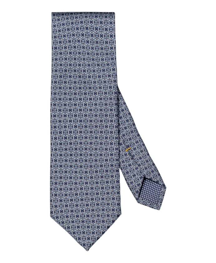 cravate-en-soie-bleue-geometrique