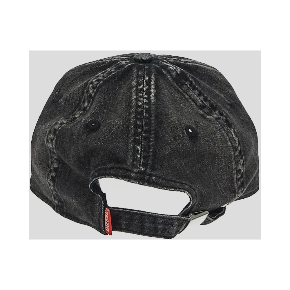 Diesel Katoenen Logo Cap Black Heren