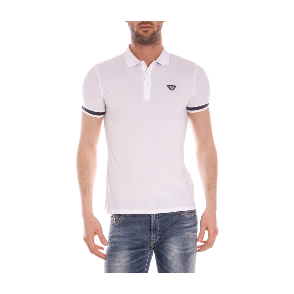 Armani Jeans Men's White Polo Shirts, 2XL, Polo Shirt