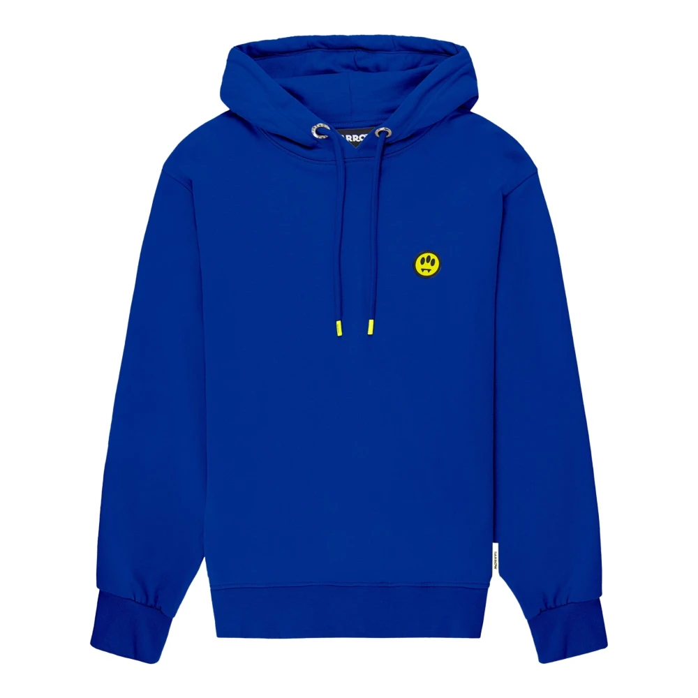 Barrow Comfortabele katoenen hoodie met speels glimlachontwerp Blue Unisex
