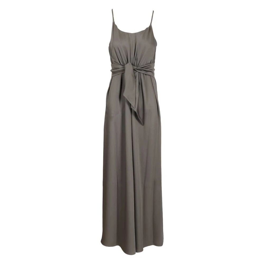 Emporio Armani Women's Gray Tie-Waist Maxi Dress - Midi Dresses - Xs - Dresses