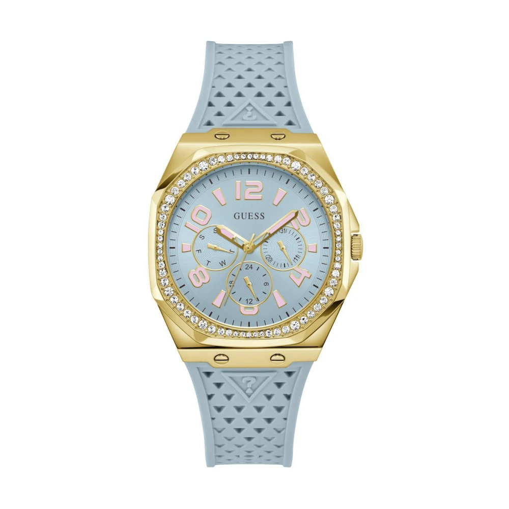 Guess Damarmbandsur Zest Multifunktion Ljusblå, Guld 39 mm Gw0694L1 Blue, Dam