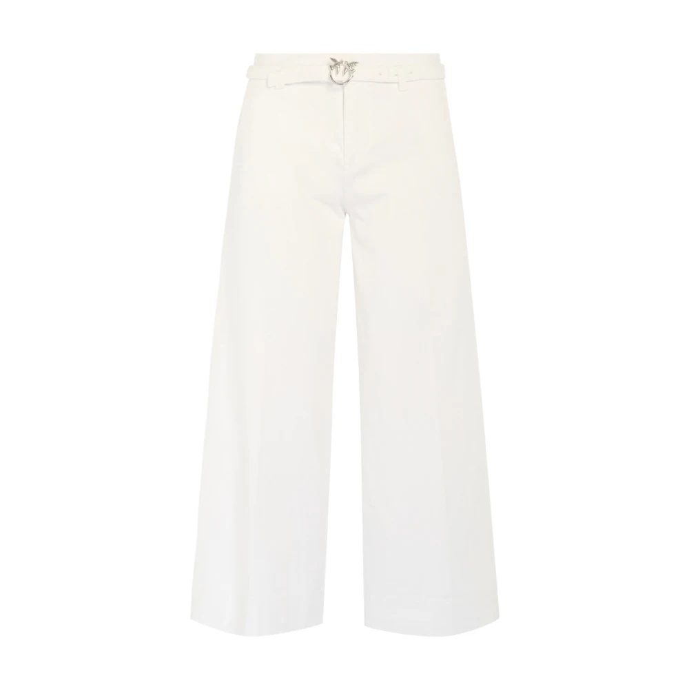 Pinko Witte Flare Katoenen Jeans White Dames