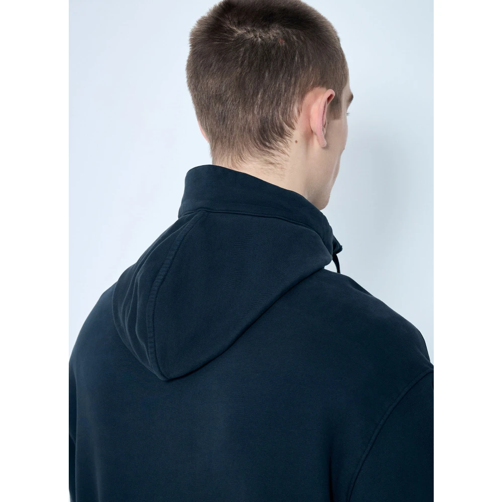 C.P. Company Geborduurde hoodie met zakken Black Heren