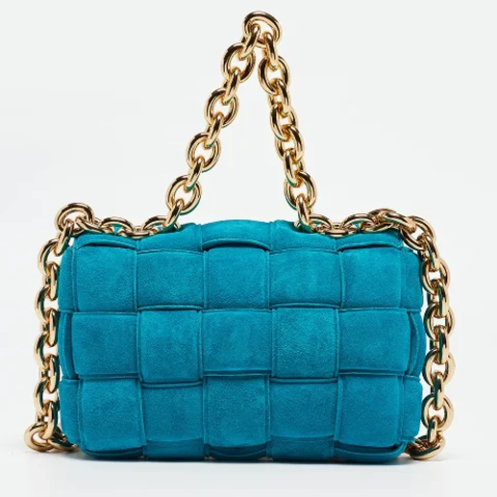 Bottega Veneta Vintage Pre-owned Suede handbags Blue Dames