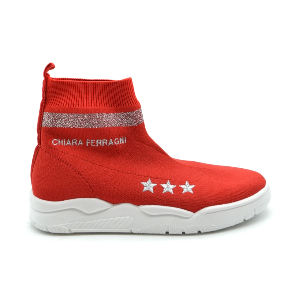 Chiara Ferragni Collection High-Top Sneakers Dames Schoenen Rood