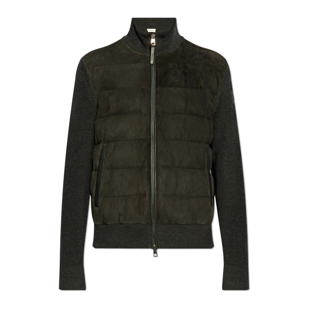 Moncler Vest met gewatteerde voorkant Black Heren